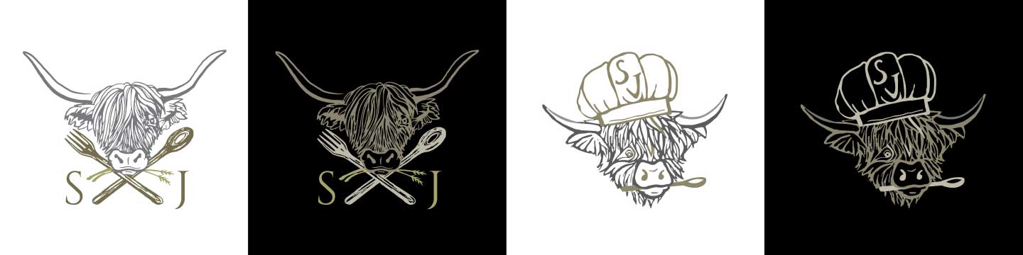 Secondary logo, icon sized on white and black logos.